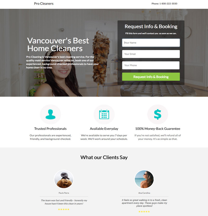 Landing page